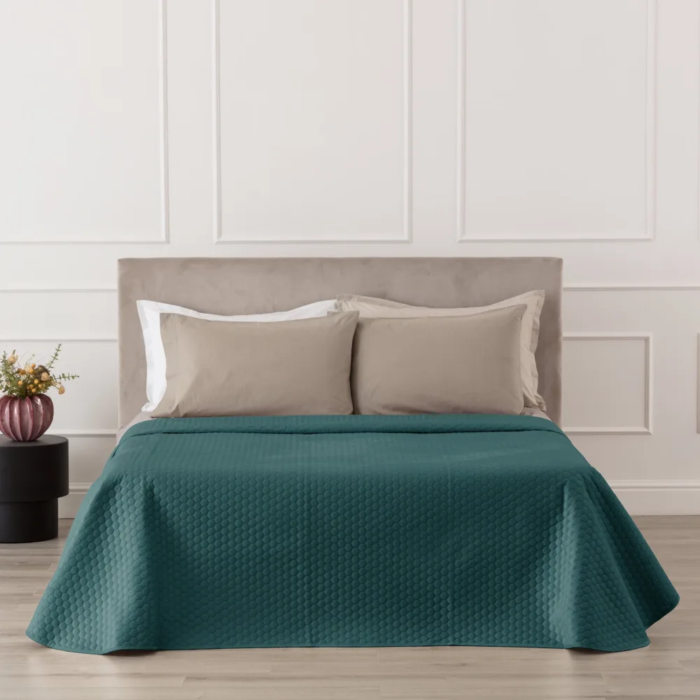 Trapuntino In Velluto Exagon Linea Oro