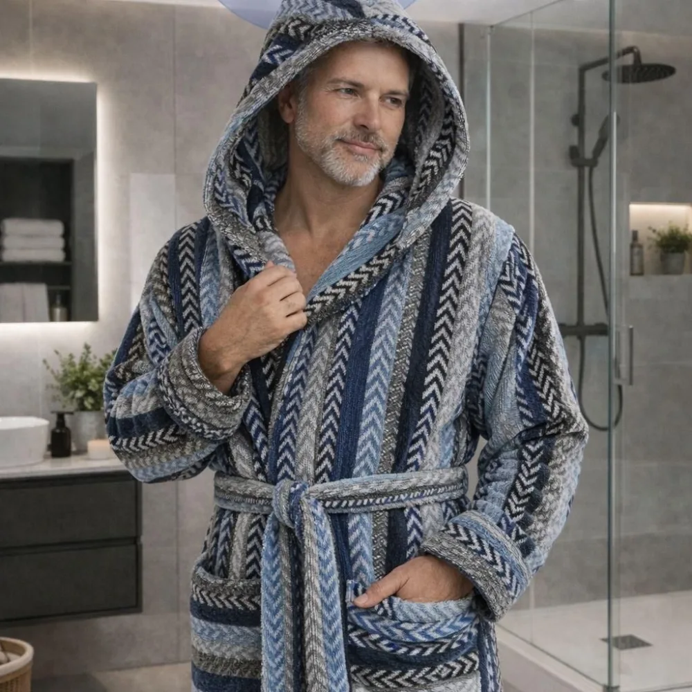 Accappatoio Jacquard velour tinto filo Botticelli Home