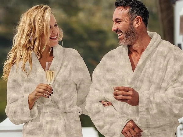 Accappatoio nido d’ ape unisex Linea Oro